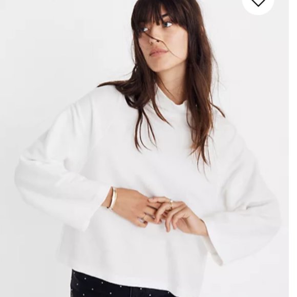 Madewell Tops - Madewell Texture & Thread Long-Sleeve Mockneck Top in Cream M NWT $59.50 K1826